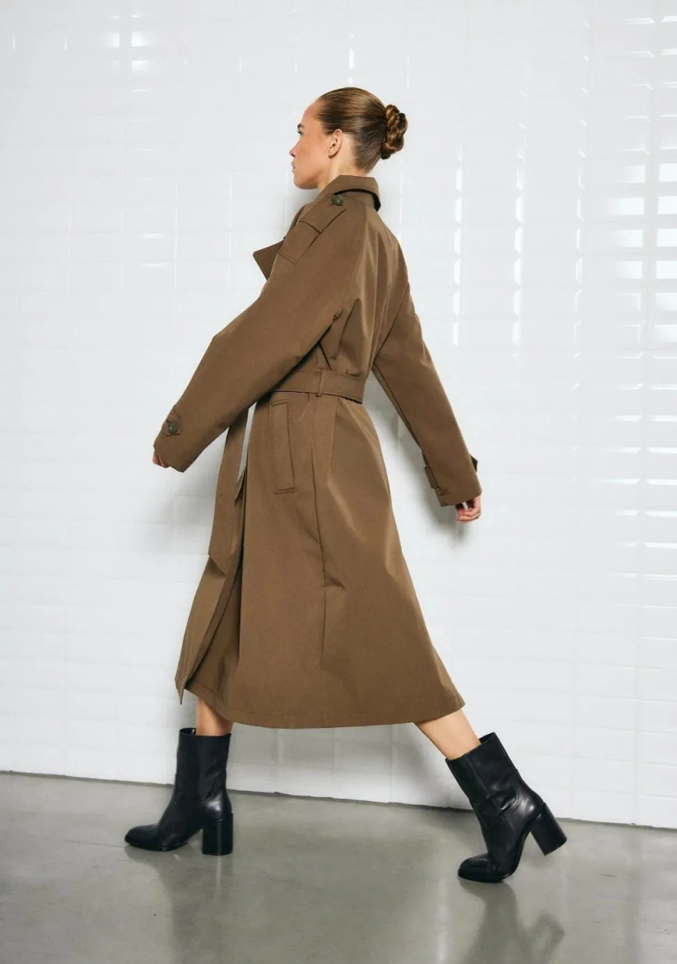 WITH BLACK TRENCHCOAT